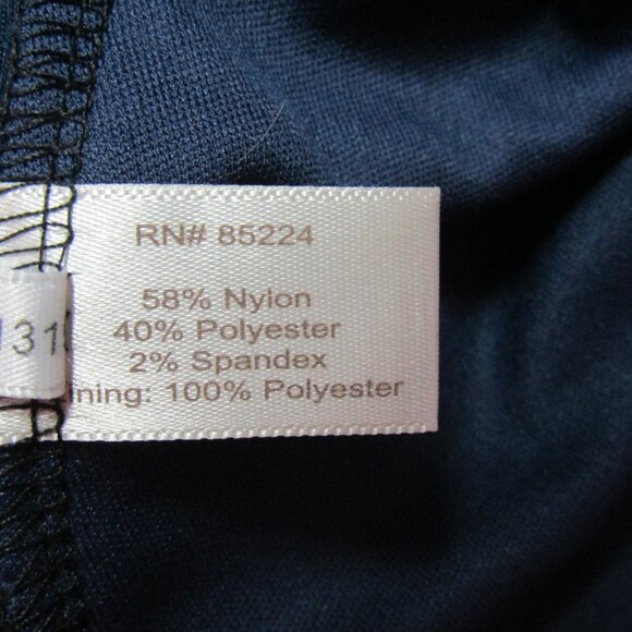 Boston Proper Navy Blue Lace Cap Sleeve V-Neck Top Womens Size M Lined New Tag - Picture 10 of 11